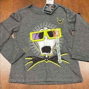 Disney Gray Nightmare Before Christmas Tee 2T New